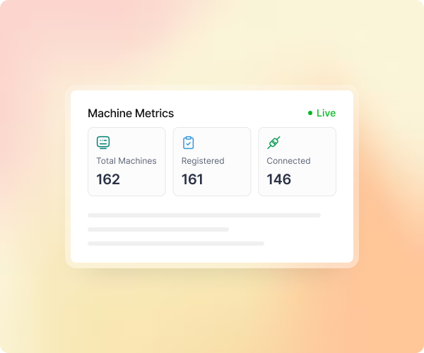 Machine metrics dashboard preview