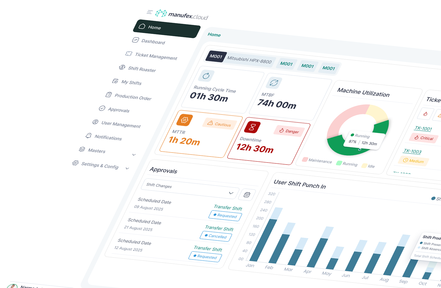 Manufex dashboard preview